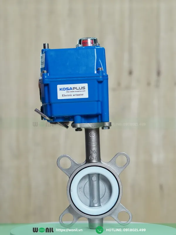 Van bướm điều khiển điện Wonil | Tư vấn, báo giá nhanh Van bướm inox Wonil - Kosaplus