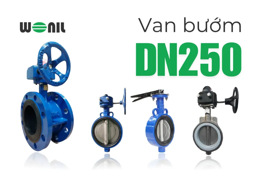 Các loại van bướm DN250 chính hãng giá rẻ