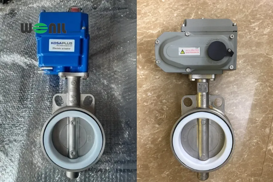 Van bướm điện DN100 Wonil