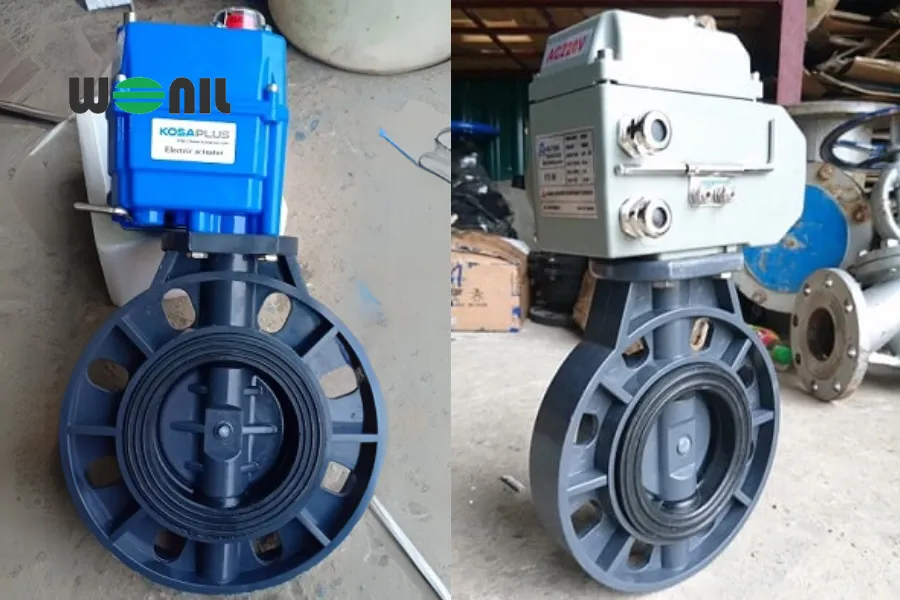 Van bướm điện bằng nhựa