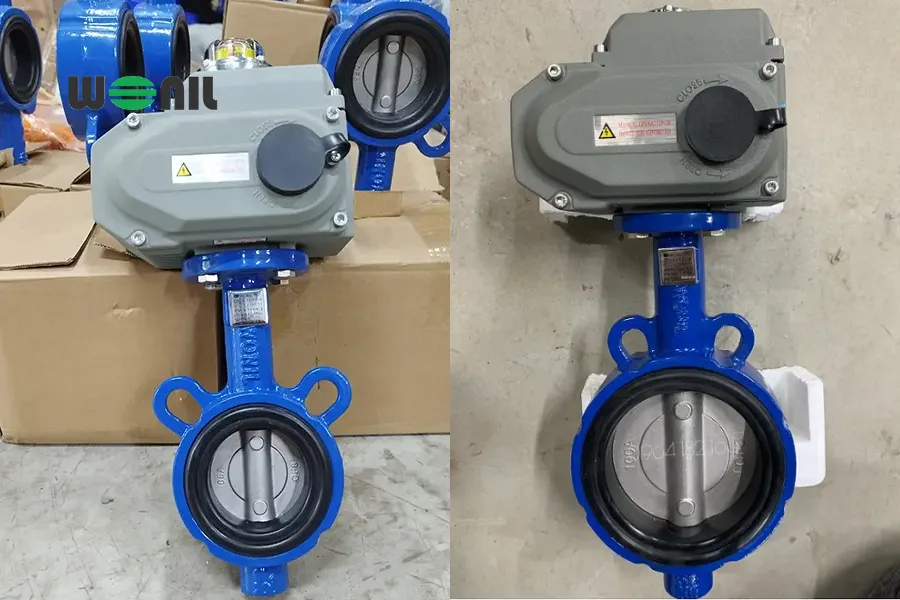 Van cánh bướm điện Haitima kẹp wafer
