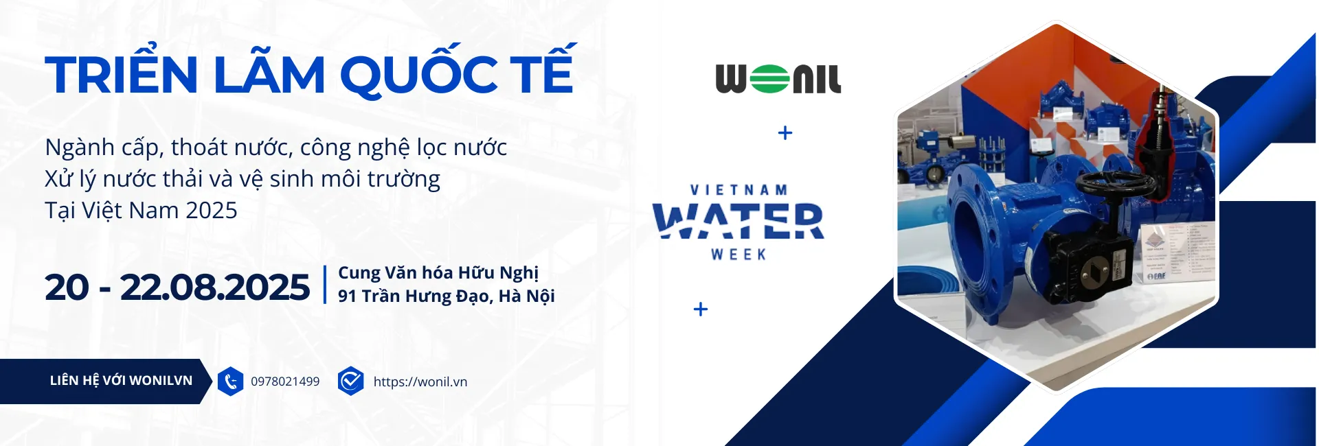 Banner triển lãm Vietnam Water Week 2025