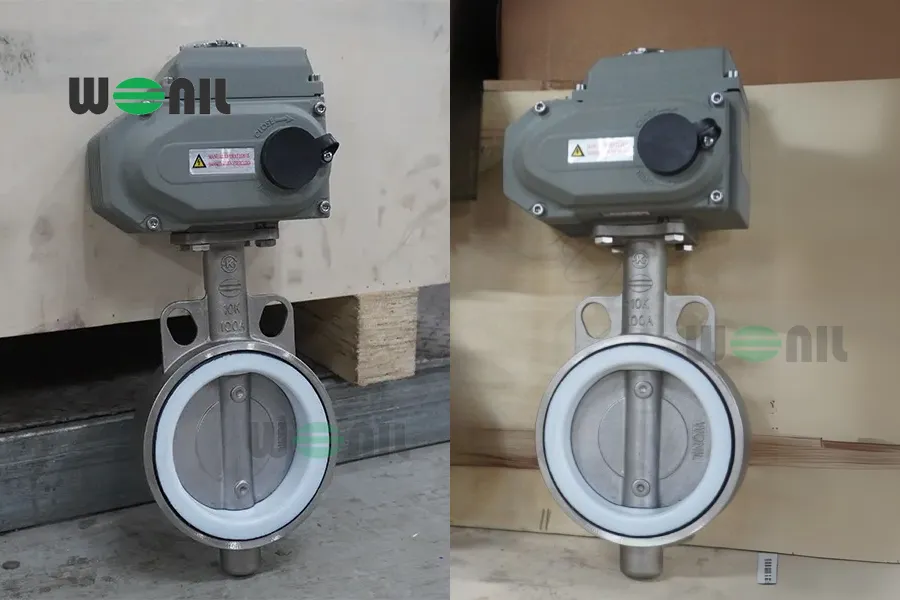 Van bướm inox điều khiển điện Haitima