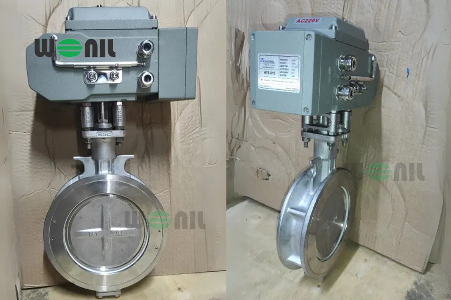 Van bướm inox điều khiển điện tuyến tính