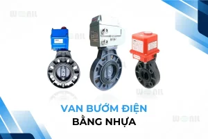 Van bướm nhựa điều khiển điện PVC, uPVC, cPVC