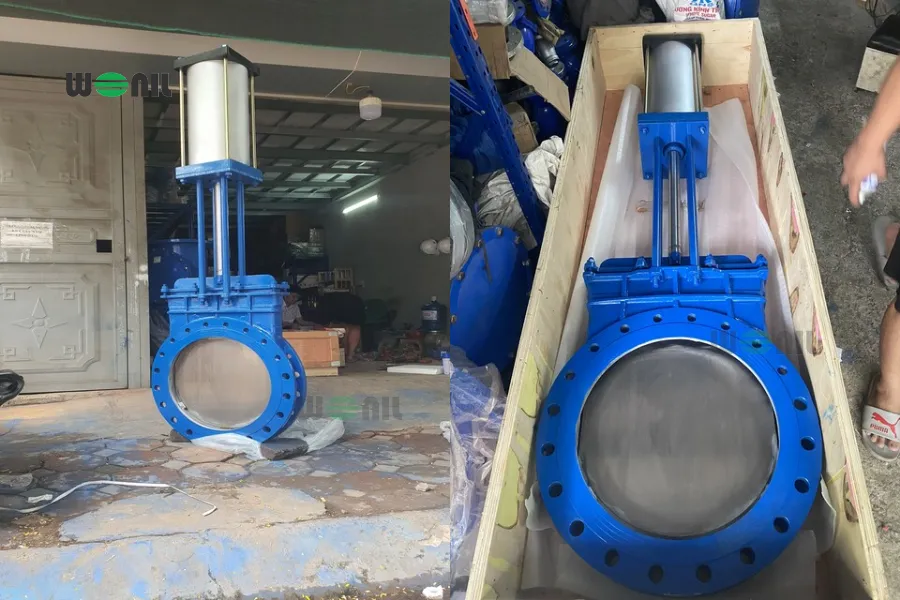 Van cổng điều khiển khí nén thực tế