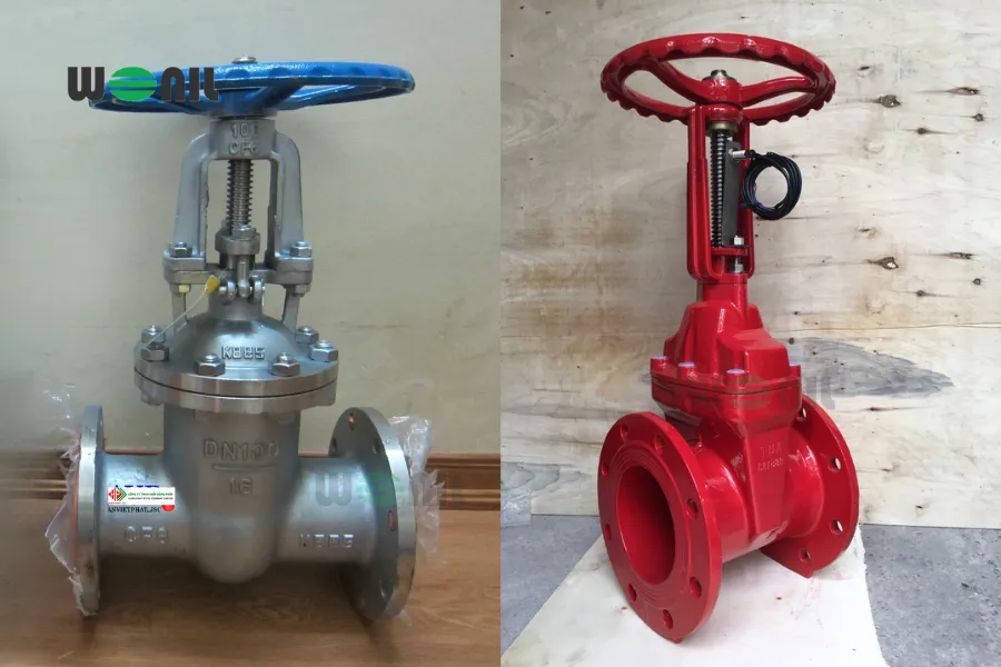 Van cổng DN100 ty nổi