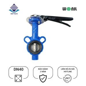 Van bướm Wonil tay gạt gang DN40