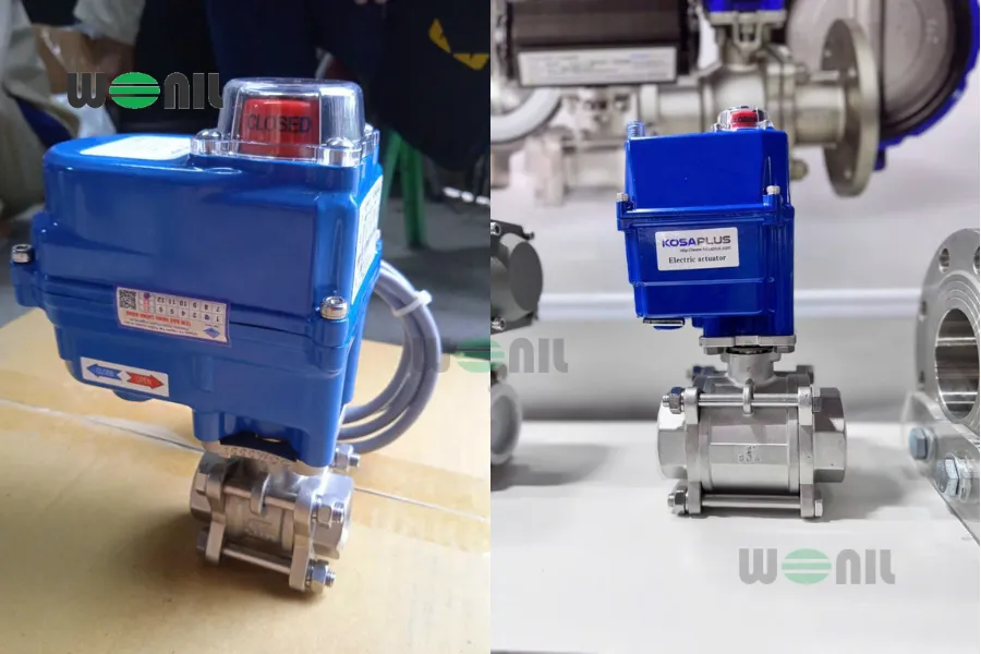 Van bi inox điều khiển điện Kosaplus nối ren