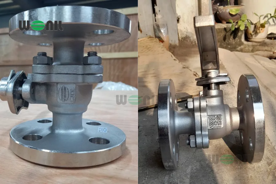 Van bi là gì? Cấu tạo, Phân loại, Ứng dụng thực tế Van bi inox 304 mặt bích tay gạt Wonil