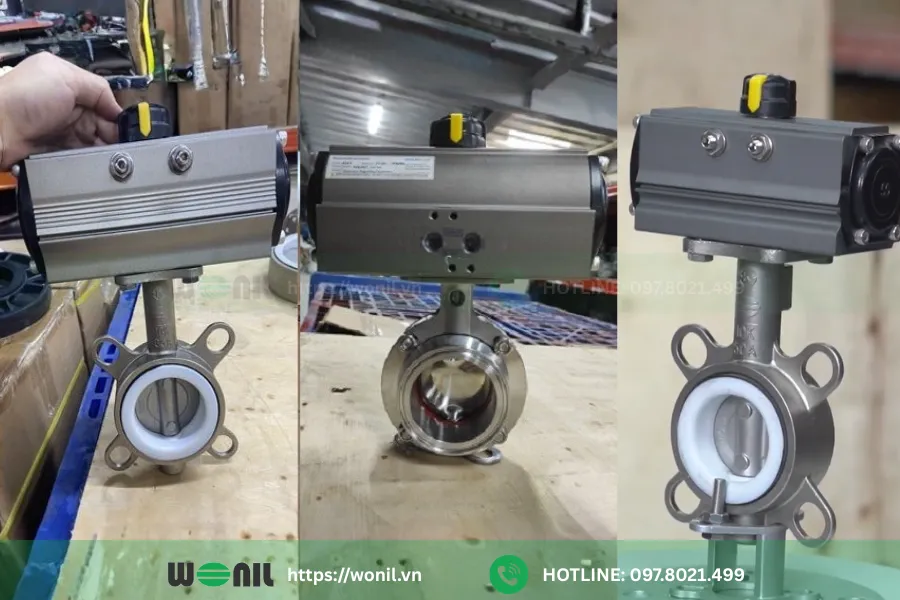 Các loại van bướm inox điều khiển khí nén đáng mua nhất Mua mua van bướm inox điều khiển khí nén uy tín, giá tốt tại Wonilvn