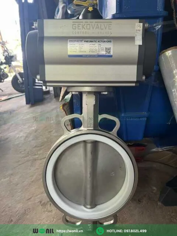 Các loại van bướm inox điều khiển khí nén đáng mua nhất Van bướm inox khí nén Geko