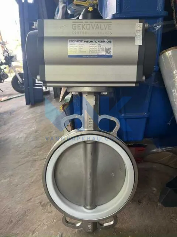 Van bướm inox khí nén Geko