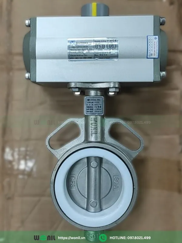 Các loại van bướm inox điều khiển khí nén đáng mua nhất Van bướm inox khí nén Haitima