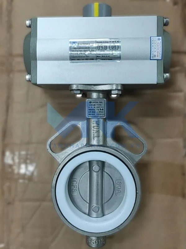 Van bướm inox khí nén Haitima