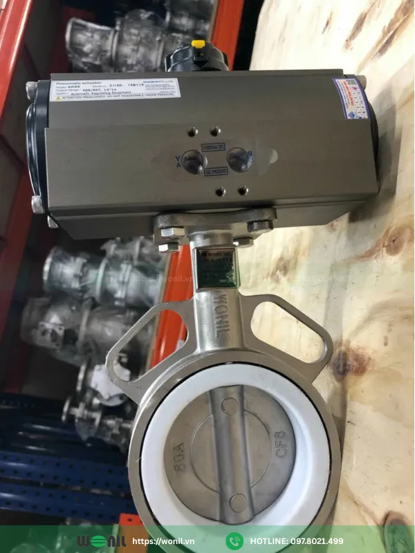 Các loại van bướm inox điều khiển khí nén đáng mua nhất Van bướm inox khí nén Kosaplus