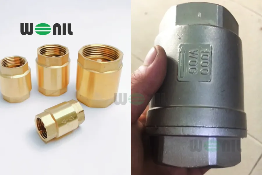 Van nước một chiều lò xo