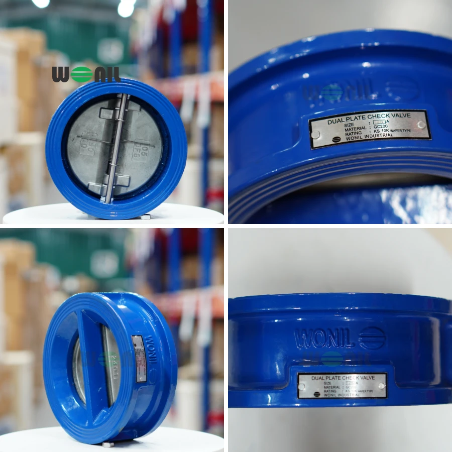 Van 1 chiều Wonil Cánh Bướm Gang DN125 Ảnh thực tế Van 1 chiều Wonil Cánh Bướm Gang DN125