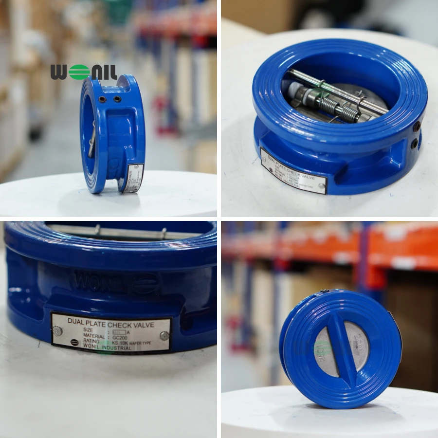 Van 1 chiều Wonil Cánh Bướm Gang DN65 Ảnh thực tế Van 1 chiều Wonil Cánh Bướm Gang DN65