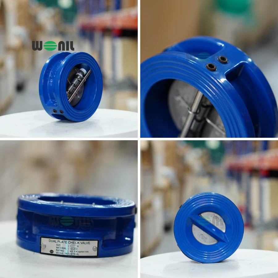 Van 1 chiều Wonil Cánh Bướm Gang DN65 Ảnh thực tế Van 1 chiều Wonil Cánh Bướm Gang DN65