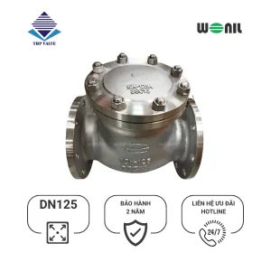 Van 1 chiều Wonil Lá Lật Mặt Bích Inox DN125