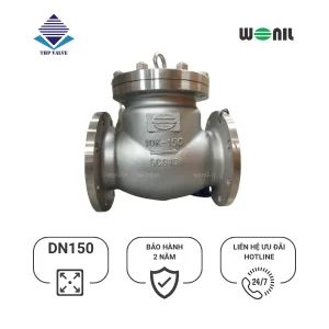 Van 1 chiều Wonil Lá Lật Mặt Bích Inox DN150