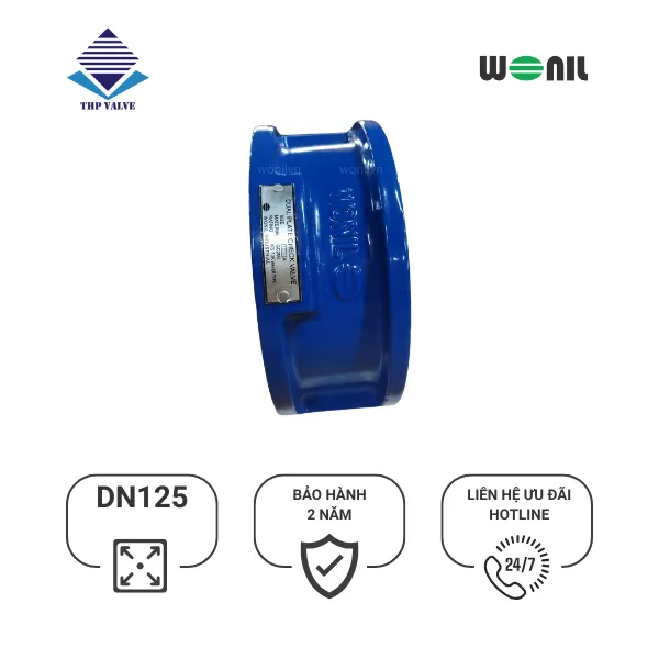 sp-van-1-chieu-wonil-canh-buom-gang-dn125 van 1 chiều cánh bướm Wonil gang DN125