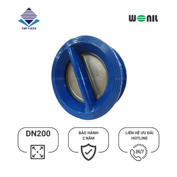 sp-van-1-chieu-wonil-canh-buom-gang-dn200 (3) Van 1 chiều Wonil Cánh Bướm Gang DN200