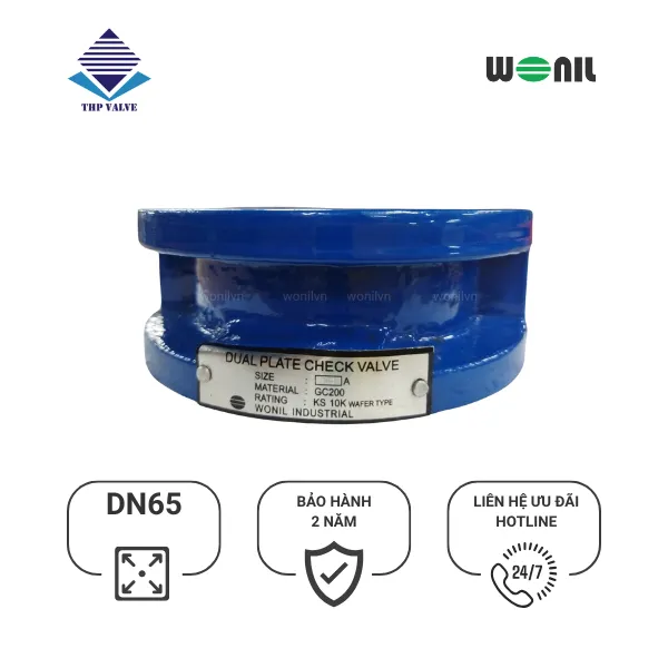 sp-van-1-chieu-wonil-canh-buom-gang-dn50 (3) Van 1 chiều Wonil Cánh Bướm Gang DN65