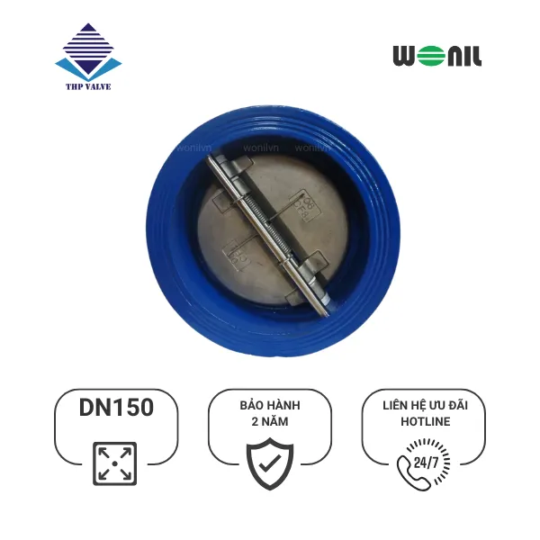 van-1-chieu-wonil-canh-buom-gang-dn150 Van 1 chiều Wonil Cánh Bướm Gang DN150