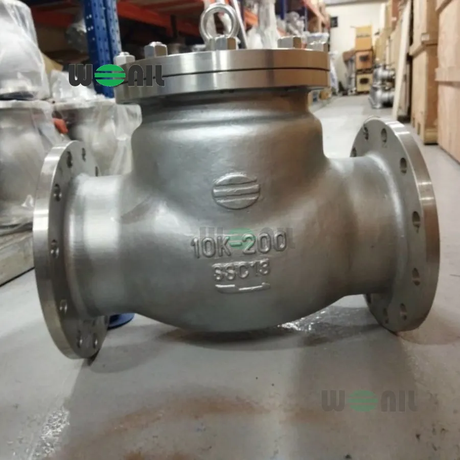 Ảnh Van 1 chiều Wonil Lá Lật Mặt Bích Inox DN200