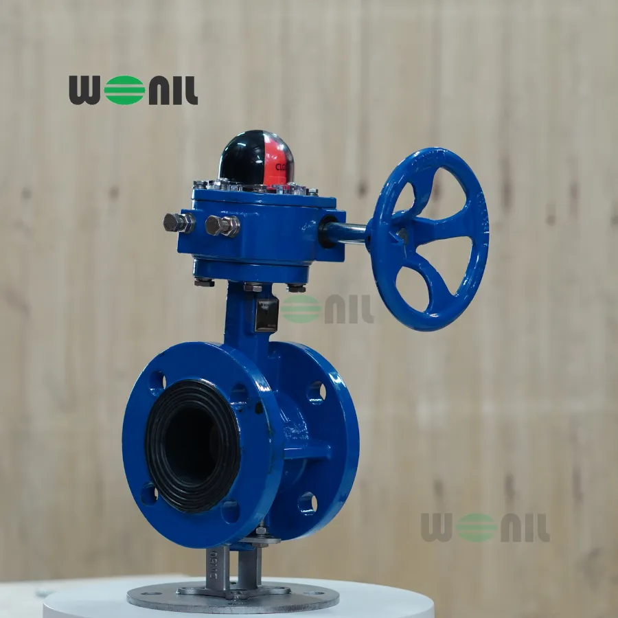 Van bướm Wonil tay quay gang 2 mặt bích DN50 Van bướm Wonil tay quay gang 2 mặt bích DN50