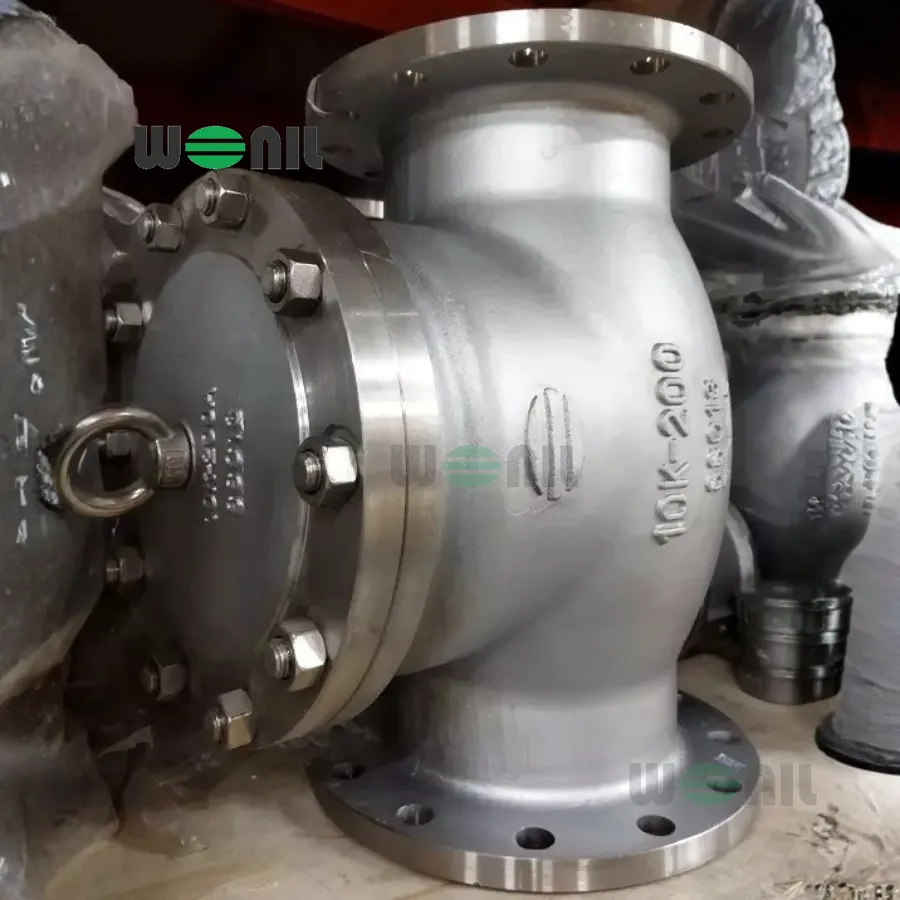 Ảnh Van 1 chiều Wonil Lá Lật Mặt Bích Inox DN200