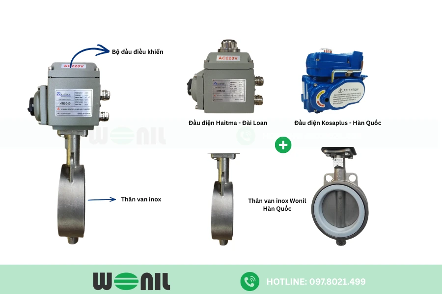 Van bướm điện inox: Cấu tạo, Đặc điểm, Ứng dụng Mô phỏng Cấu tạo chung của van bướm điện inox