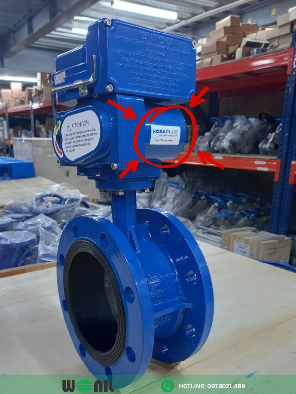 Các loại van bướm điện hai mặt bích: Đặc điểm & Ứng dụng Van bướm Kosaplus điều khiển điện hai mặt bích