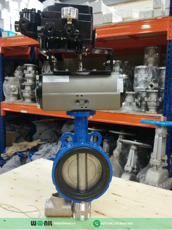 Van bướm khí nén tuyến tính: Cấu tạo, Phân loại, Ứng dụng Van bướm gang khí nén tuyến tính