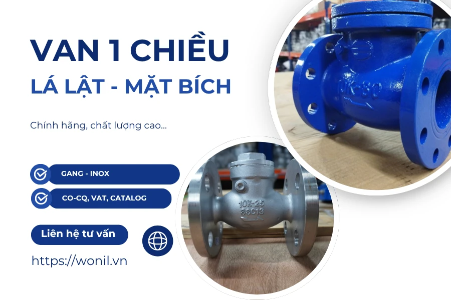 Van 1 chiều lá lật mặt bích: Chọn hãng nào tốt? Van 1 chiều lá lật mặt bích