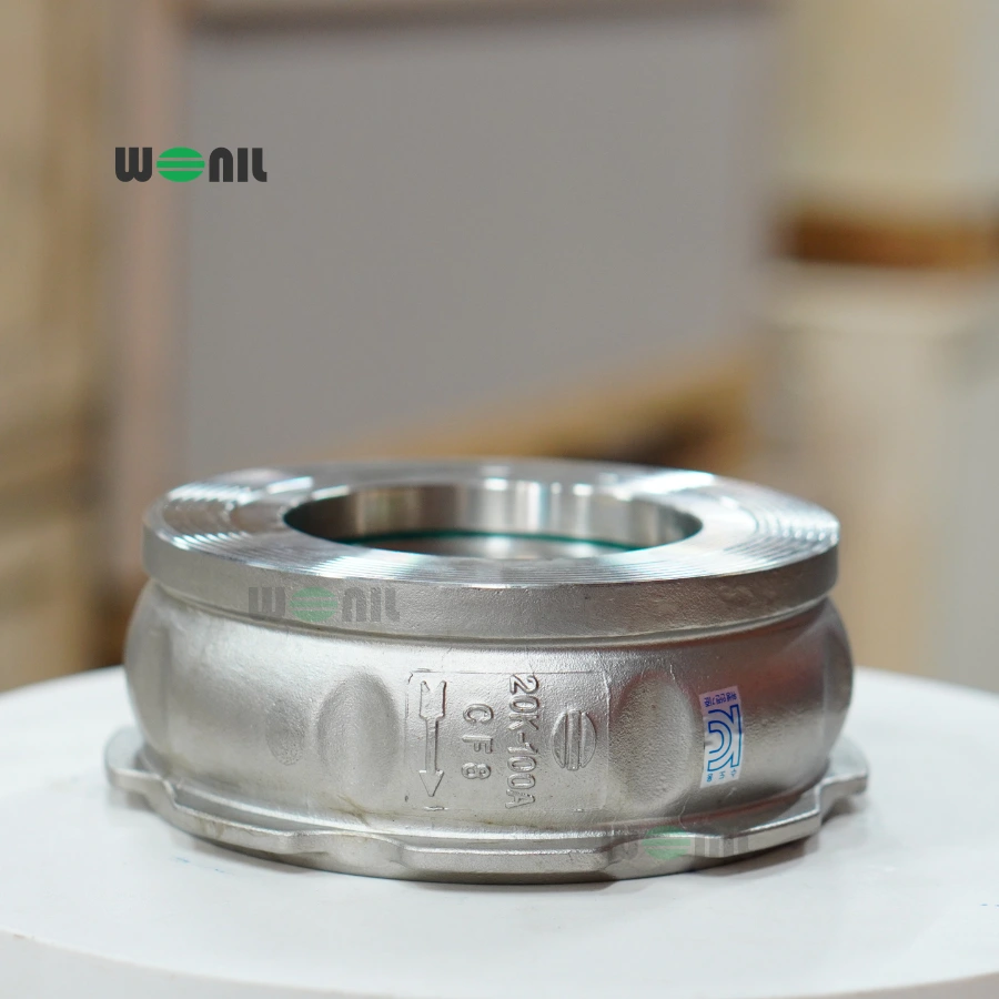 Van 1 chiều cối Inox Wonil DN100 (4 Inch) Ảnh thực tế Van 1 chiều cối Inox Wonil DN100