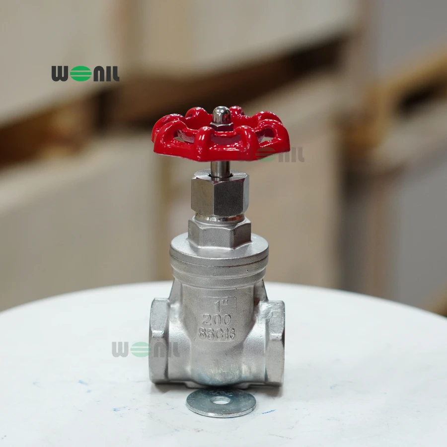 Van Cổng Wonil Nối Ren Tay Quay Inox DN25 (1 Inches) Ảnh thực tế Van cổng Wonil nối ren tay quay inox DN25
