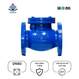 Van Wonil - Tuấn Hưng Phát Valve Van 1 chiều Wonil Lá Lật Mặt Bích Gang DN80