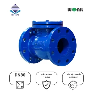 Van 1 chiều Wonil Lá Lật Mặt Bích Gang DN80 Van 1 chiều Wonil Lá Lật Mặt Bích Gang DN80