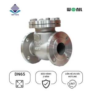 Van 1 chiều Wonil Lá Lật Mặt Bích Inox DN65 Van 1 chiều Wonil Lá Lật Mặt Bích Inox DN65