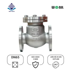 Van Wonil - Tuấn Hưng Phát Valve Van 1 chiều Wonil Lá Lật Mặt Bích Inox DN65