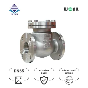 Van 1 chiều Wonil Lá Lật Mặt Bích Inox DN65 Van 1 chiều Wonil Lá Lật Mặt Bích Inox DN65