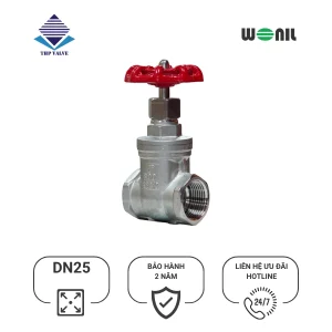 Van Cổng Wonil Nối Ren Tay Quay Inox DN25 (1 Inches) sản phẩm Van Cổng Wonil Nối Ren Tay Quay Inox DN25