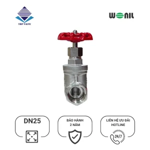 Van Cổng Wonil Nối Ren Tay Quay Inox DN25 (1 Inches) sản phẩm Van Cổng Wonil Nối Ren Tay Quay Inox DN25