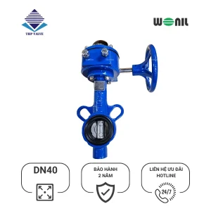 Van Wonil - Tuấn Hưng Phát Valve ảnh sản phẩm Van Bướm Wonil Tay Quay Gang DN40