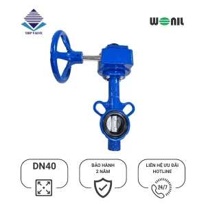 Van Bướm Wonil Tay Quay Gang DN40 ảnh sản phẩm Van Bướm Wonil Tay Quay Gang DN40