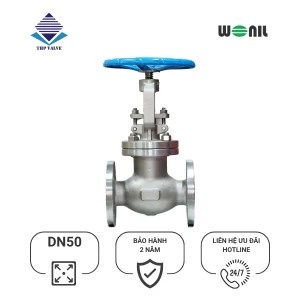 Van Cầu Wonil Ty Nổi Tay Quay Mặt Bích Inox DN50 sp Van Cầu Wonil Ty Nổi Tay Quay Mặt Bích Inox DN50