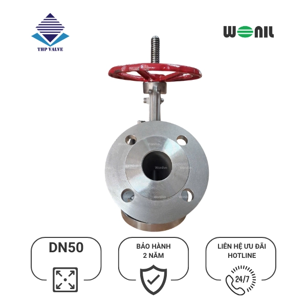 sp-van-xa-day-wonil-inox-tay-quay-mat-bich-dn50 (3) Ảnh sản phẩm Van xả đáy Wonil Tay Quay Inox Mặt Bích DN50